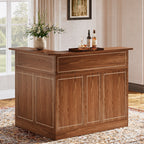 L - Shaped Bar Table, 4 - Tier Bar Cabinet Reception Desk Tribesigns