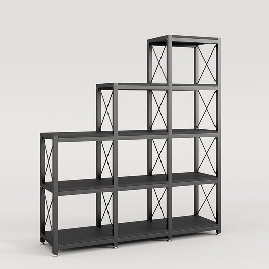 Ladder Bookshelf, 12 Shelves Industrial Etagere Bookcase Tribesigns