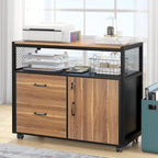 Tribesigns's mobile printer stand has lockable caster wheels for easy movement.
