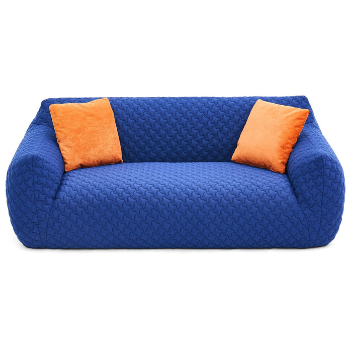 Loveseat Sofa Couch, Modern Floor Cloud Couch 3 - Seater Sofa with 2 Pillows Tribesigns