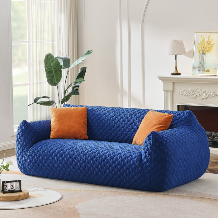 Loveseat Sofa Couch, Modern Floor Cloud Couch 3 - Seater Sofa with 2 Pillows Tribesigns