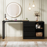 Makeup Vanity, Dressing Table With 3 Drawers And Storage Shelves Tribesigns 3