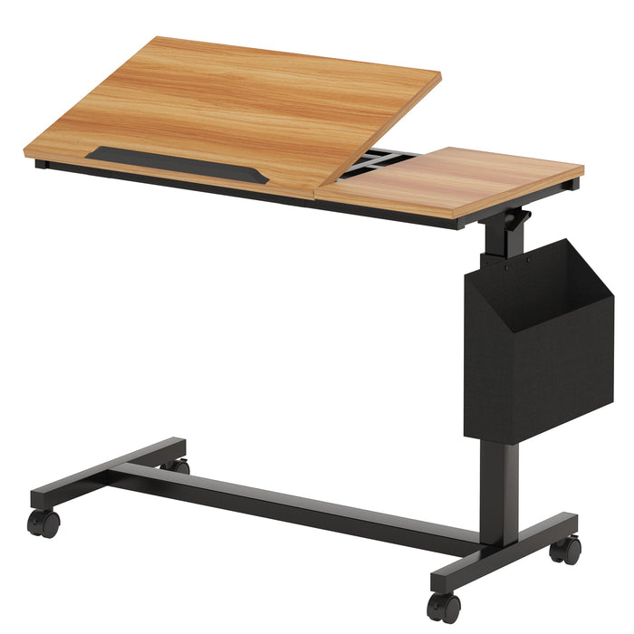 Mobile C Table, Height Adjustable End Table Sofa Snack Table Tribesigns