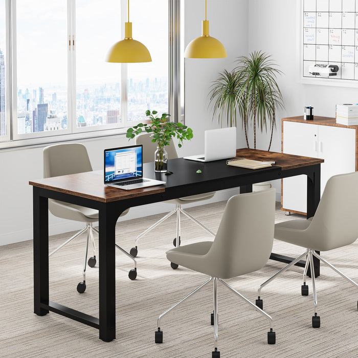 Modern Computer Desk, Industrial Style Desk Computer Workstation Tribesigns