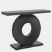 Modern Console Table 40" Wood Sofa Table with Geometric Base Tribesigns