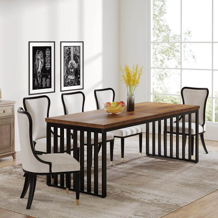 Modern Dining Table, 78.74 inches Sturdy Kitchen Table Tribesigns