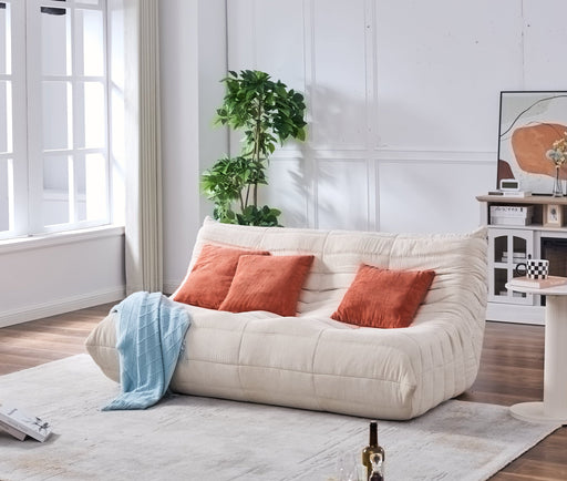 Modern Floor Sofa, Compressed Lazy Soft Togo Sofa with 3 Pillows Tribesigns