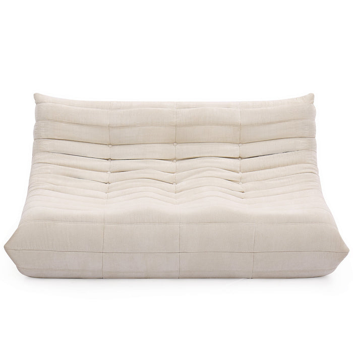 Modern Floor Sofa, Compressed Lazy Soft Togo Sofa with 3 Pillows Tribesigns