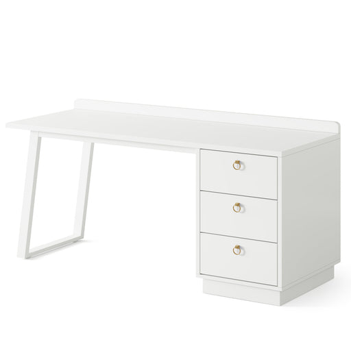 Modern Makeup Vanity Desk, 55" Dressing Table with 3 Drawers(Without Mirror) Tribesigns