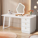Modern Makeup Vanity Desk, 55" Dressing Table with 3 Drawers(Without Mirror) Tribesigns