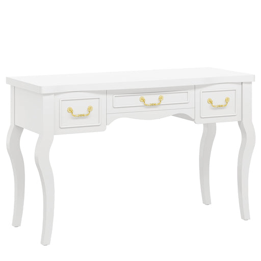 Modern Makeup Vanity Dressing Table with 3 Drawers (Without Stool and Mirror) Tribesigns