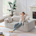 Modular Loveseat, Compression Twin - Size Corduroy Sofa with 2 Pillows Tribesigns