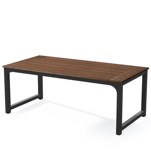 Outdoor Dining Table, 70.9" Rectangular Patio Kitchen Table Tribesigns