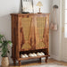 Rattan Shoe Cabinet, 5 - Tier Hidden Shoe Rack with Ventilated Doors Tribesigns