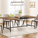 Rectangle Dining Table, Industrial Breakfast Dinner Table for 6 - 8 people Tribesigns