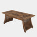 Rectangular Dining Table, 62.2" Wood Kitchen Table for 6 - 8 People Tribesigns