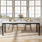 black and white kitchen table
