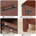 Retro File Cabinet, Storage Cabinet with 2 Storage Drawers Tribesigns