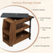 Rolling End Table, 3 Tier Side Tables with Storage Shelves Tribesigns