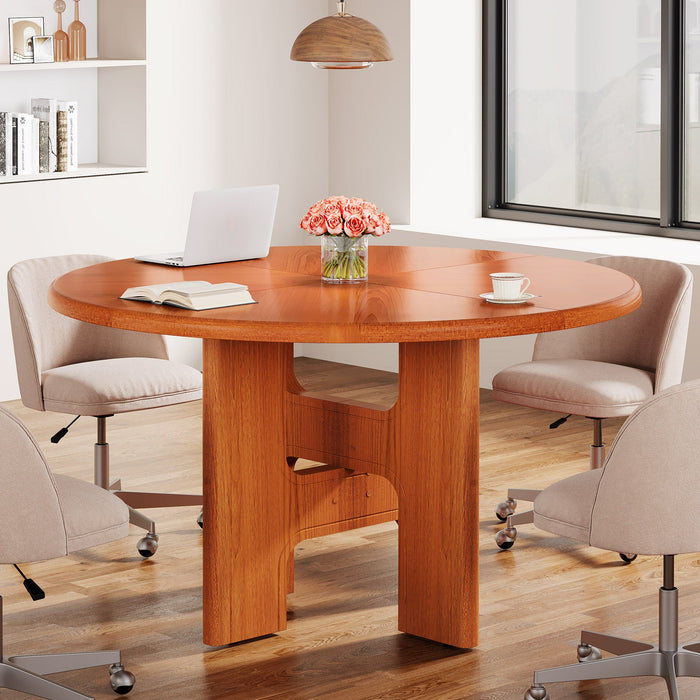 Round Conference Table, Modern Meeting Room Table For 4 Tribesigns