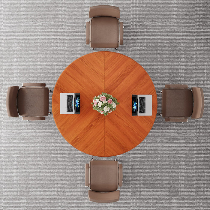 Round Conference Table, Modern Meeting Room Table For 4 Tribesigns