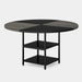 Round Dining Table, 47" Kitchen Dinner Table with Storage Shelf Tribesigns
