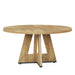 Round Dining Table for 4, 47" Wooden Kitchen Table Farmhouse Dinner Table Tribesigns