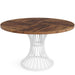 Round Dining Table for 4 - 6, 47" Farmhouse Circle Kitchen Table Tribesigns