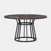 Round Dining Table for 4 People, 47.2" Kitchen Dinner Table with Metal Base Tribesigns