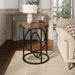 Round End Table, Modern Sofa Side Table with Faux Marble Top Tribesigns