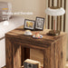 Solid Wood End Table, Square Side Table Nightstands with Storage Tribesigns