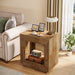 Solid Wood End Table, Square Side Table Nightstands with Storage Tribesigns