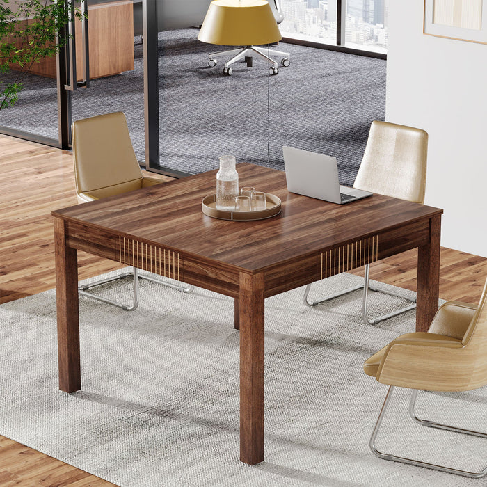 Square Conference Table, Small Meeting Room Table For Home Office Tribesigns