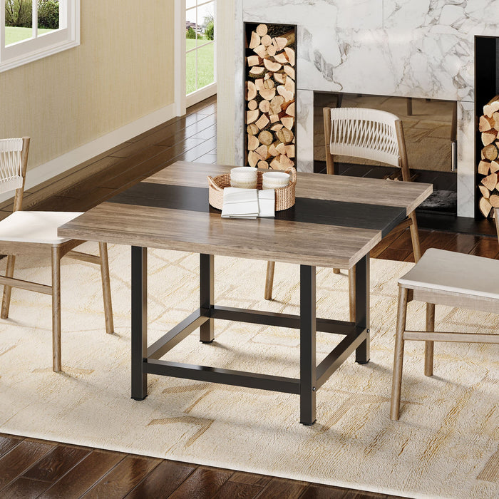 Square Dining Table, Farmhouse 39"x 39"x 29" Kitchen Table for 4 Tribesigns