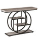 Tribesigns 41.3" Console Table, Industrial 4 - Tier Sofa Entryway Table with Circle Base Tribesigns