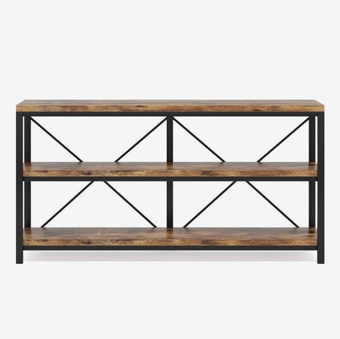 Tribesigns 55" Console Table, Sofa Table TV Stand with 3 - Tier Storage Shelves Tribesigns