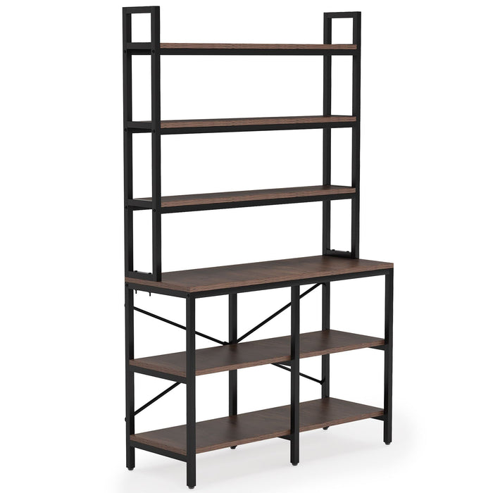 Tribesigns 6 - Tier Bookshelf, Industrial Etagere Bookcase Storage Rack Tribesigns