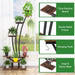 Tribesigns 6 - Tier Plant Stand Pack of 2, Metal Curved Display Shelf with 2 Hanging Hooks Tribesigns