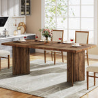 Farmhouse rectangular dining table in family dining room