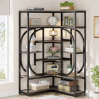 Tribesigns 7 - Shelf Corner Bookshelf, L - Shaped Bookcase Display Rack Tribesigns