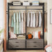 Tribesigns Freestanding Closet Organizer, Garment Rack with Drawers & Shelves Tribesigns