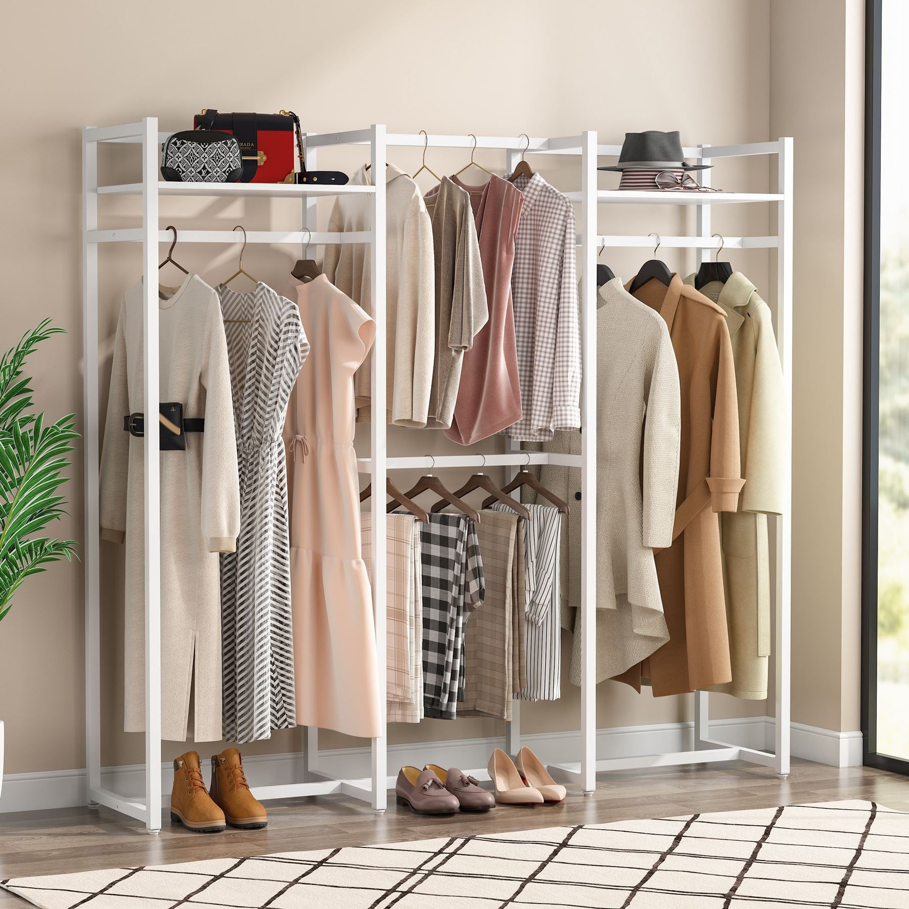 Tribesigns Freestanding Closet Organizer, Large Garment Clothes Rack