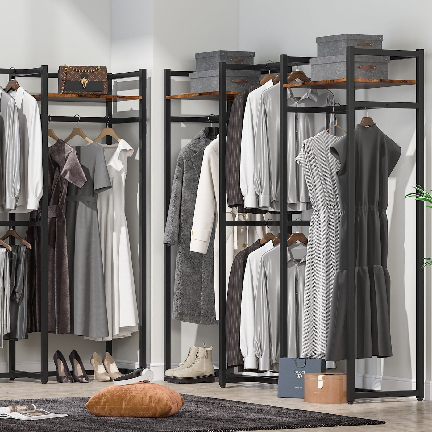 Tribesigns Freestanding Closet Organizer, Large Garment Clothes Rack