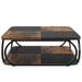 Tribesigns Square Coffee Table, 39" Central Cocktail Table with 2 - Tier Shelves Tribesigns