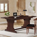 Wood Computer Desk, 63-inch Executive Desk Writing Table Tribesigns