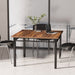 Wood Conference Table, 39.4" Square Meeting Room Table Tribesigns