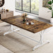 Wood Dining Table, 62.4" Sturdy Kitchen Table for Kitchen, Living Room Tribesigns