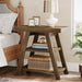 Wood End Table, 3 - Tier Sofa Side Table with Storage Shelf Tribesigns