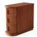 Wood End Table, Narrow Side Table Nightstand with 3 - drawer Tribesigns