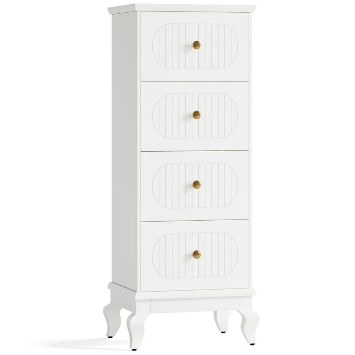 Wood File Cabinet, Vertical 4 - Drawer Filing Cabinet Storage Cabinet Tribesigns